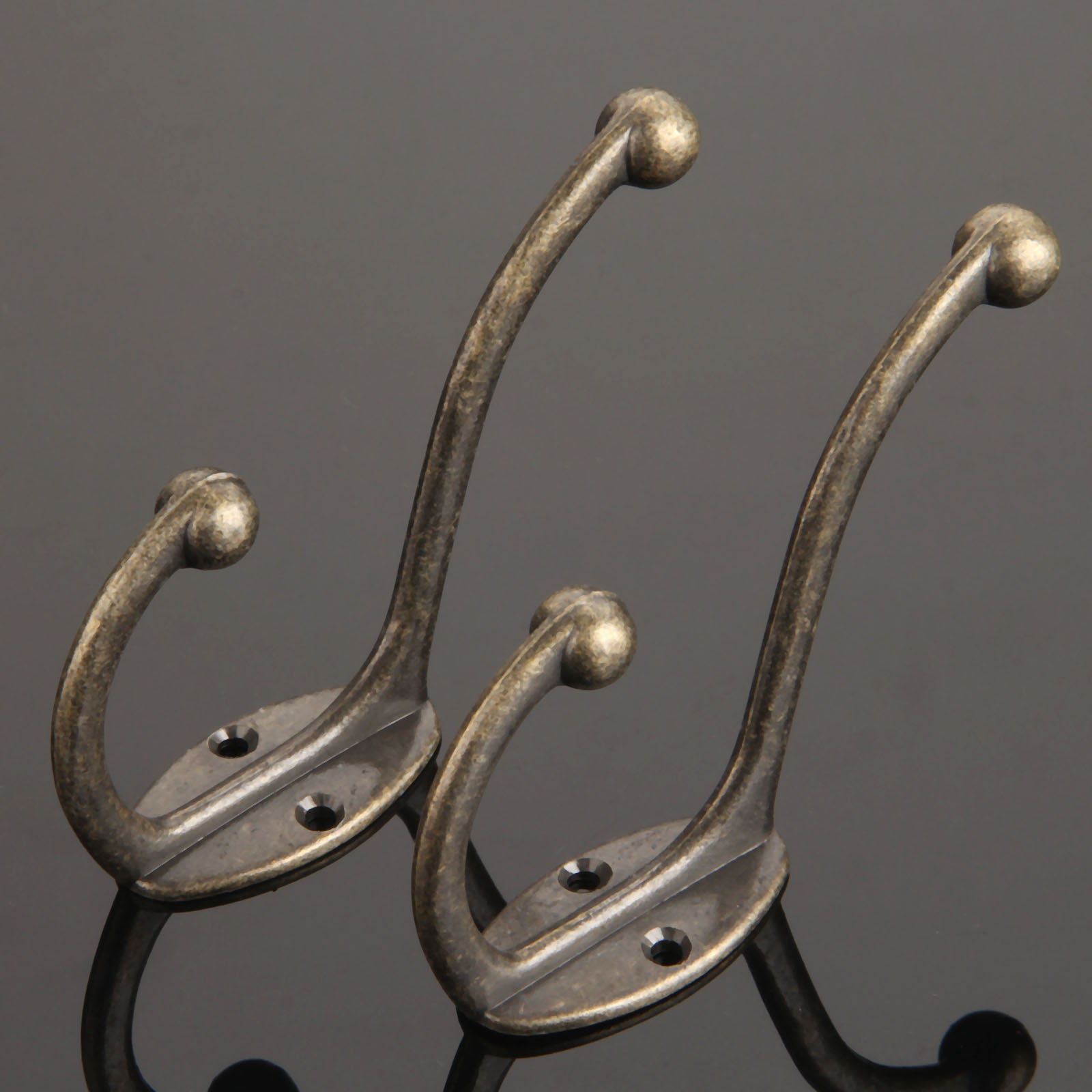 Antique Brass Hook - 2Pcs 주방 욕실 빈티지 청동 단일