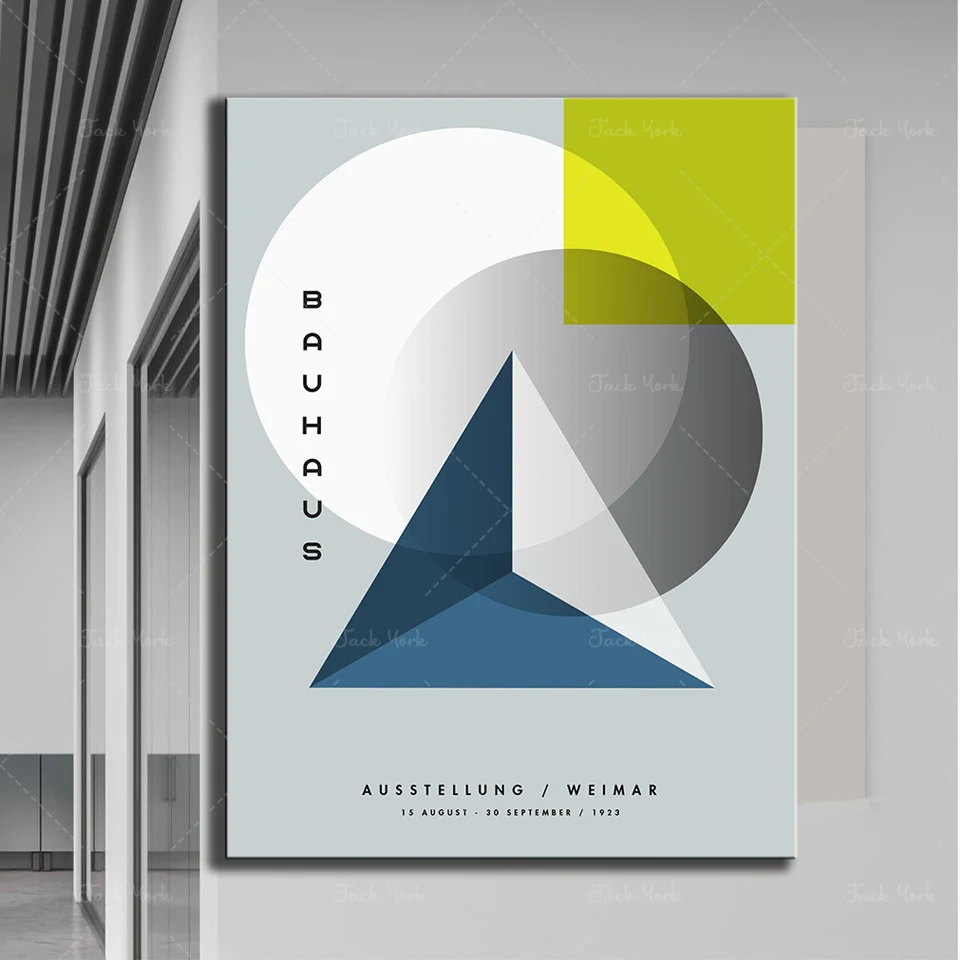 바우하우스 바이마르 전시 포스터 기하학적 좋은 디자인  - Interior Design Exhibition 리뷰 및 가격