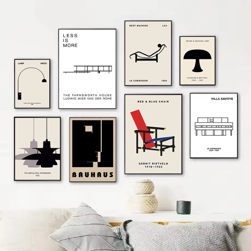 클래식 파른스워스 하우스 바우하우스 디자인 추상 건축  - Interior Design Layout 리뷰 및 가격