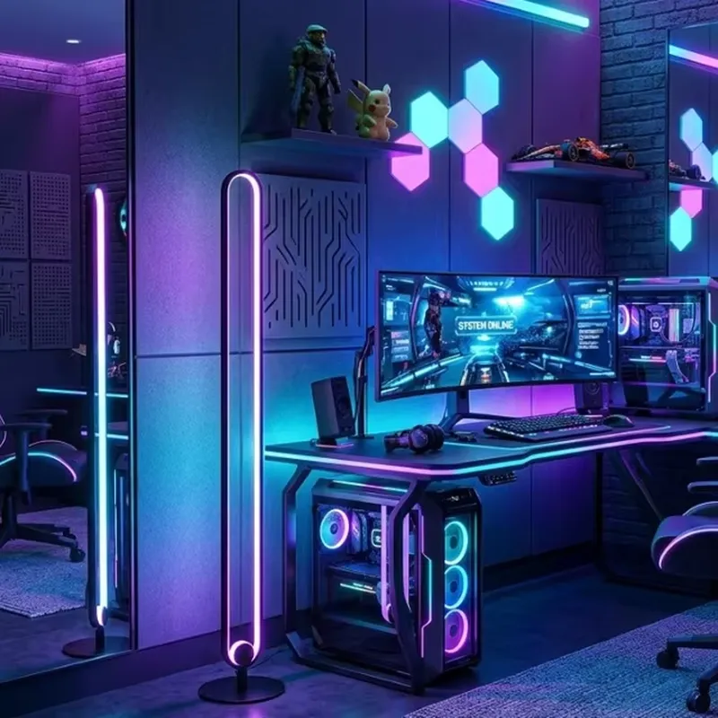 모던 북유럽 LED 플로어 램프 심플 디자인 수직 스탠 - Interior Design Exhibition 리뷰 및 가격