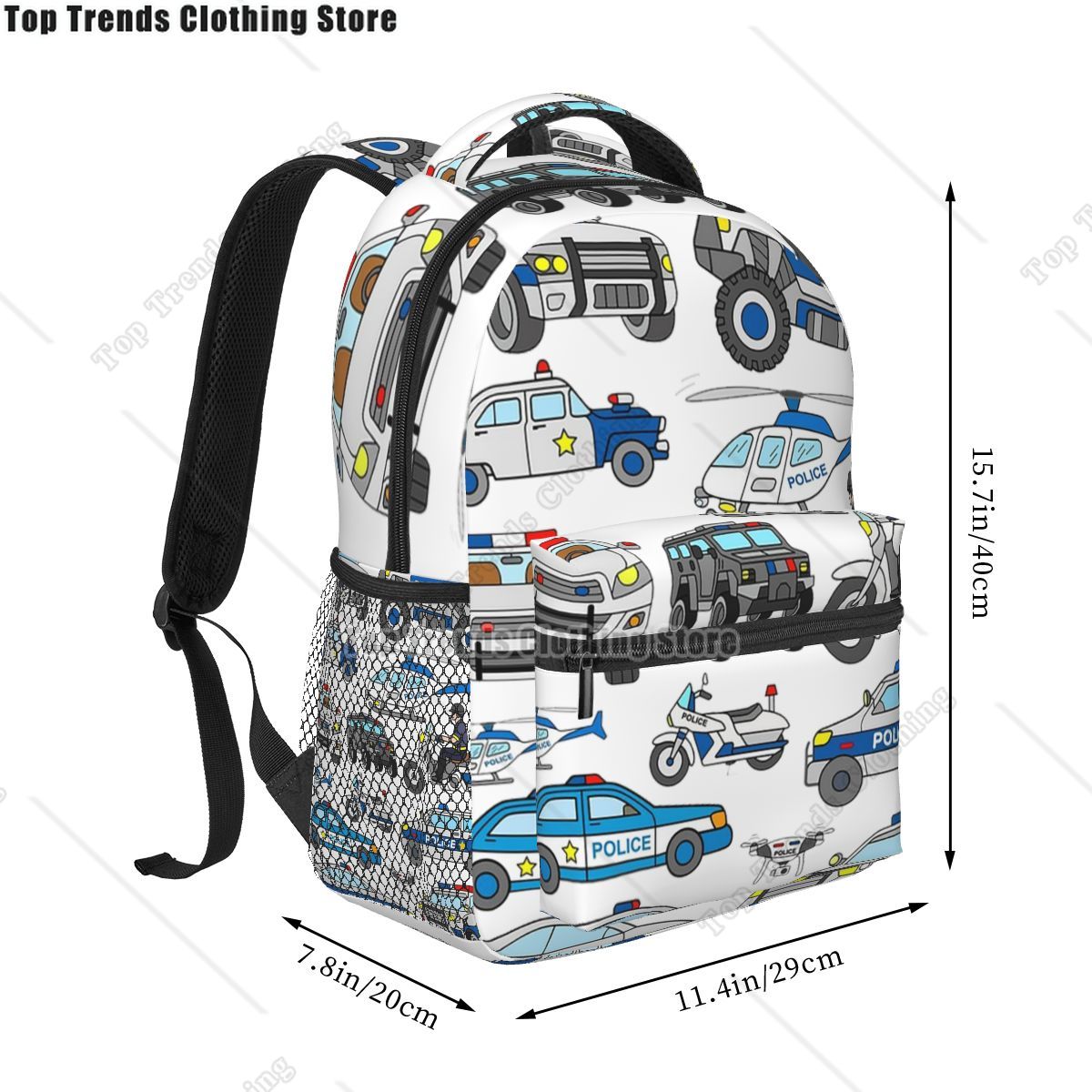 경찰 자동차 디자인 배낭 소년 소녀 Bookbag 학생 - Interior Design Concept 리뷰 및 가격