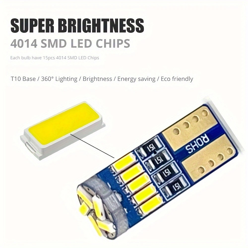 10개 자동차 LED 라이트 T10 4014 15smd - Interior Design Icon 리뷰 및 가격