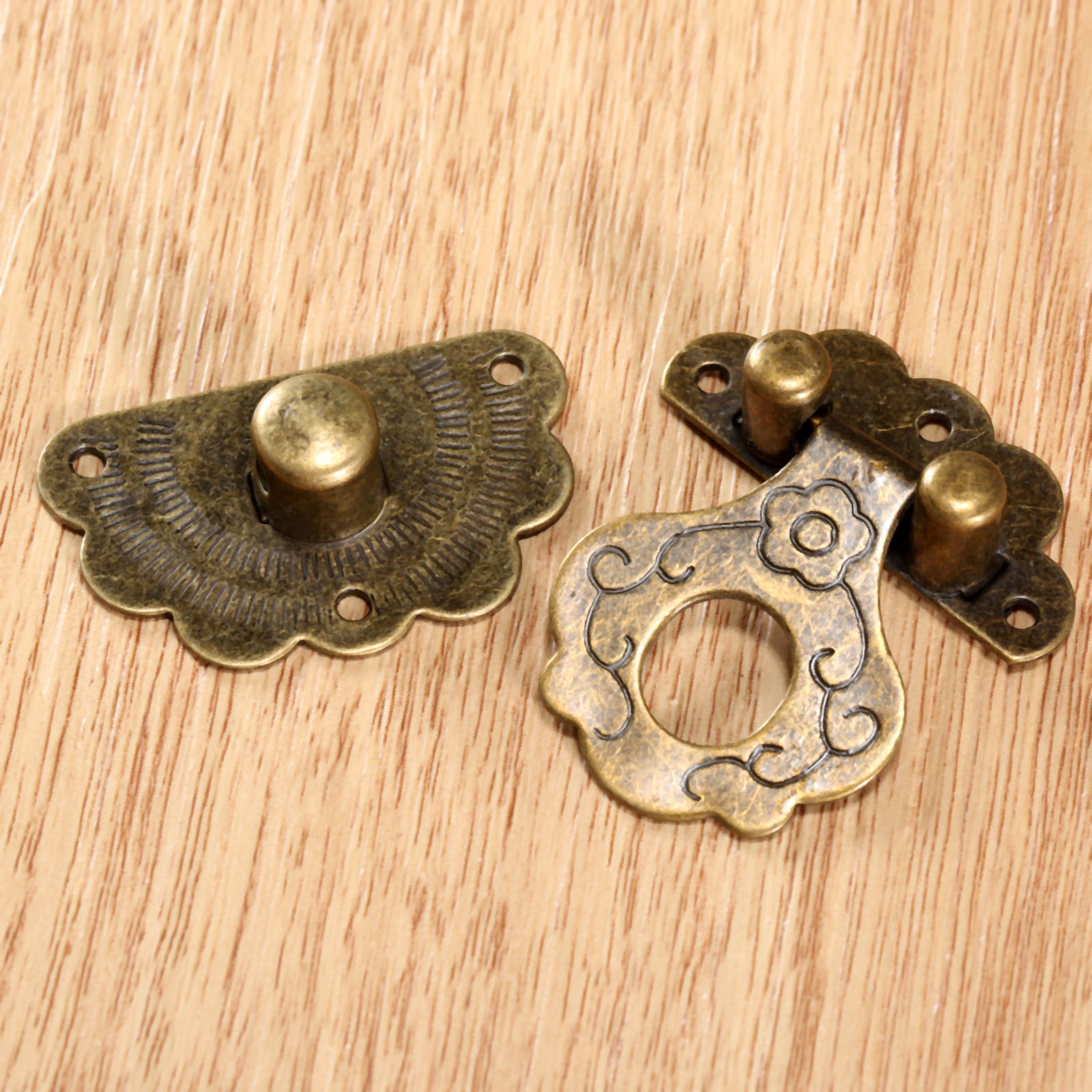골동품 청동 Hasps 잠금 장식 보석 나무 상자 자물 - Antique Brass Hook 리뷰 및 가격